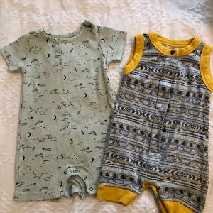 2 piece Pima cotton and organic bundle 3-6m